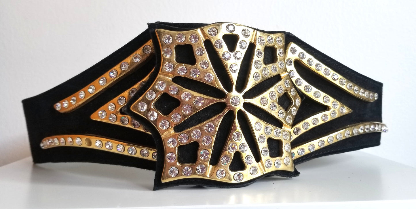 Vintage Rhinestone Heroine Belt