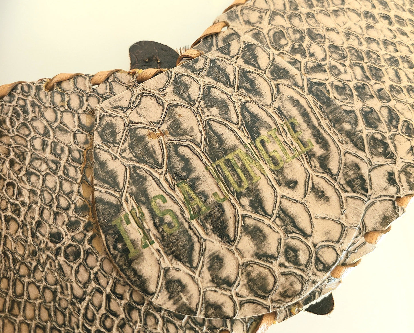 Vintage Suede Animal Print Belt