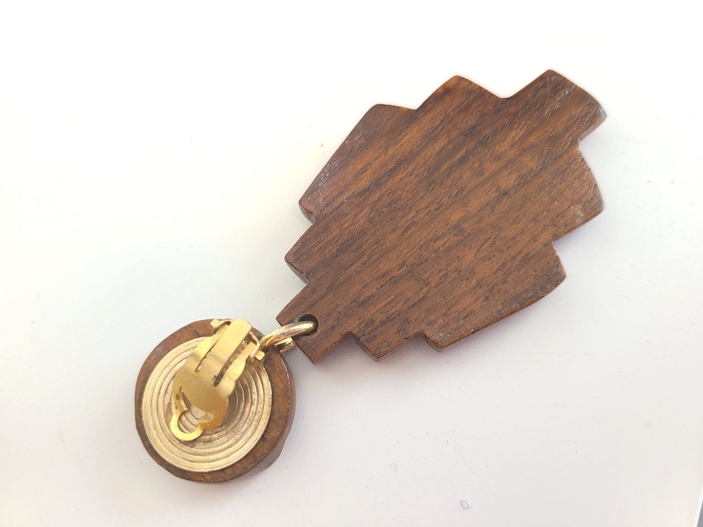 Vintage Wood Earrings