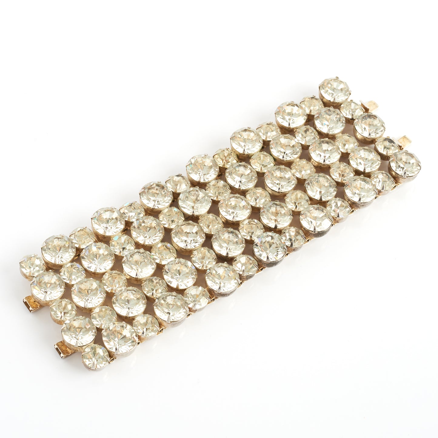 Vintage 1950's Rhinestone Cuff Bracelet