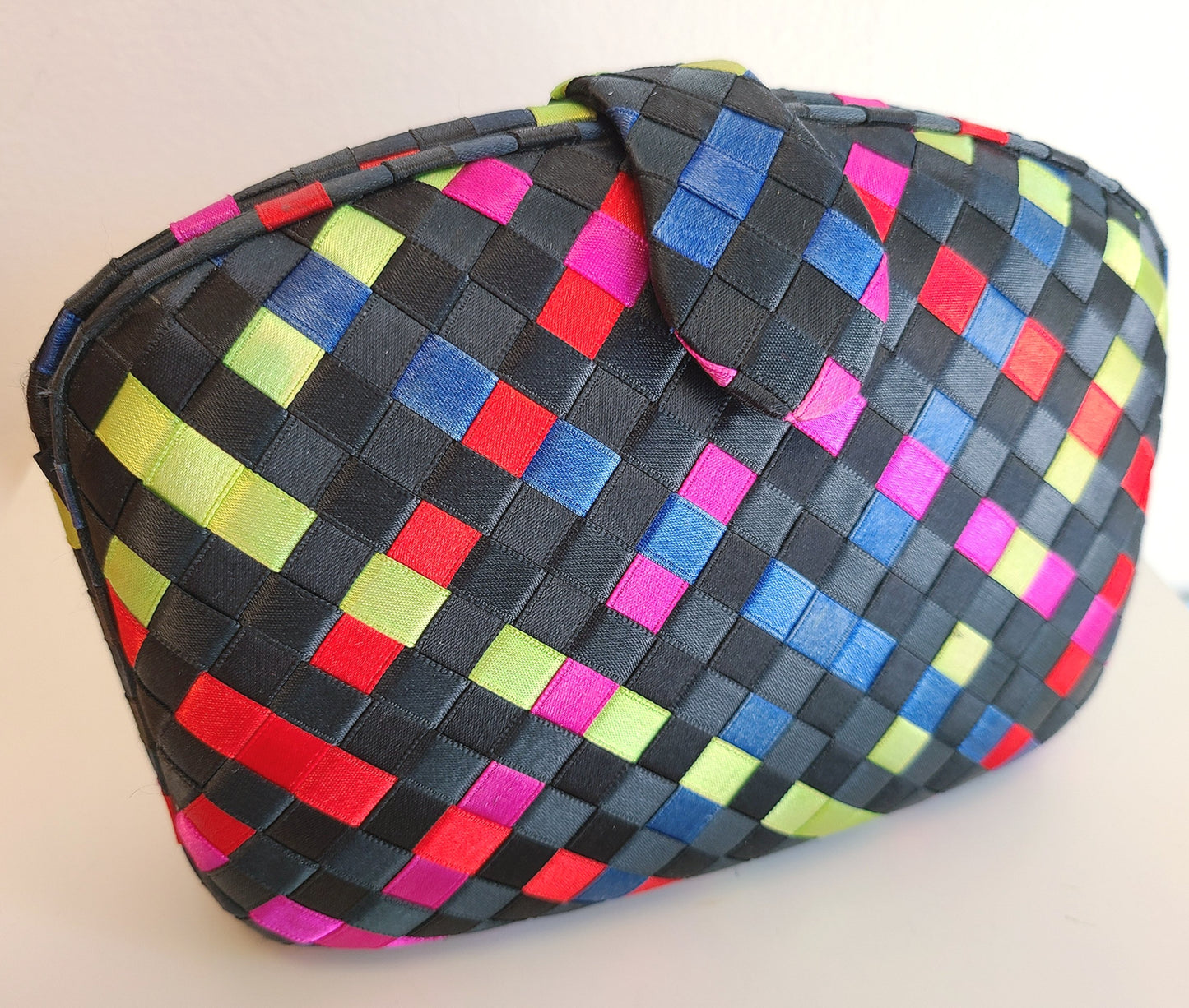 Vintage Multi-Color Woven Clutch