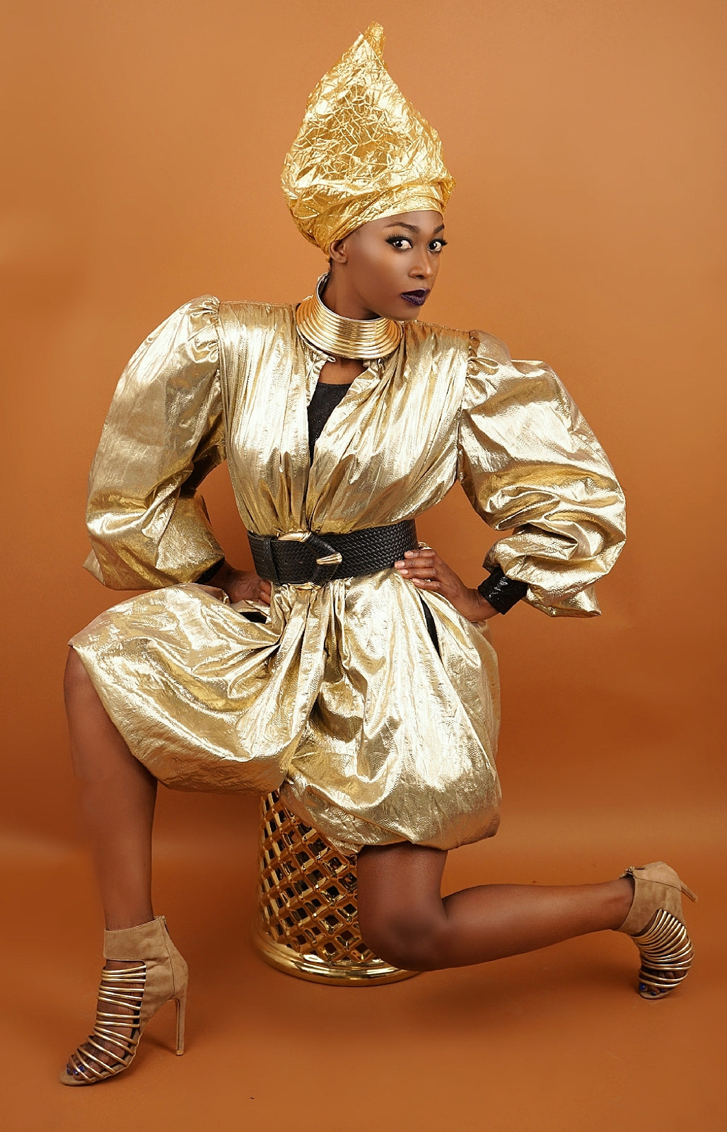 Vintage A.J. Bari Gold Lame Jacket