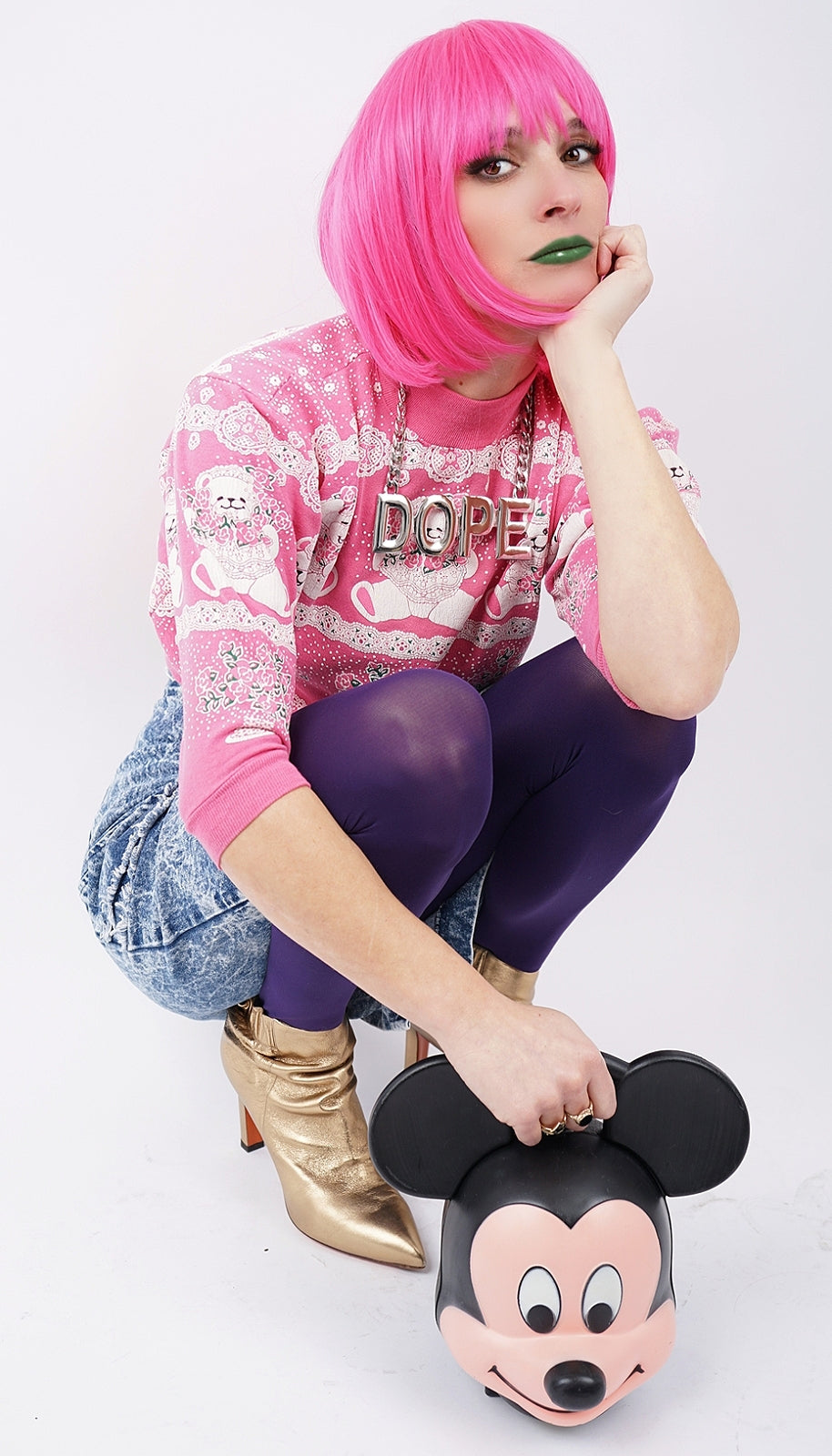 Vintage Acid Wash Pencil Skirt - 4