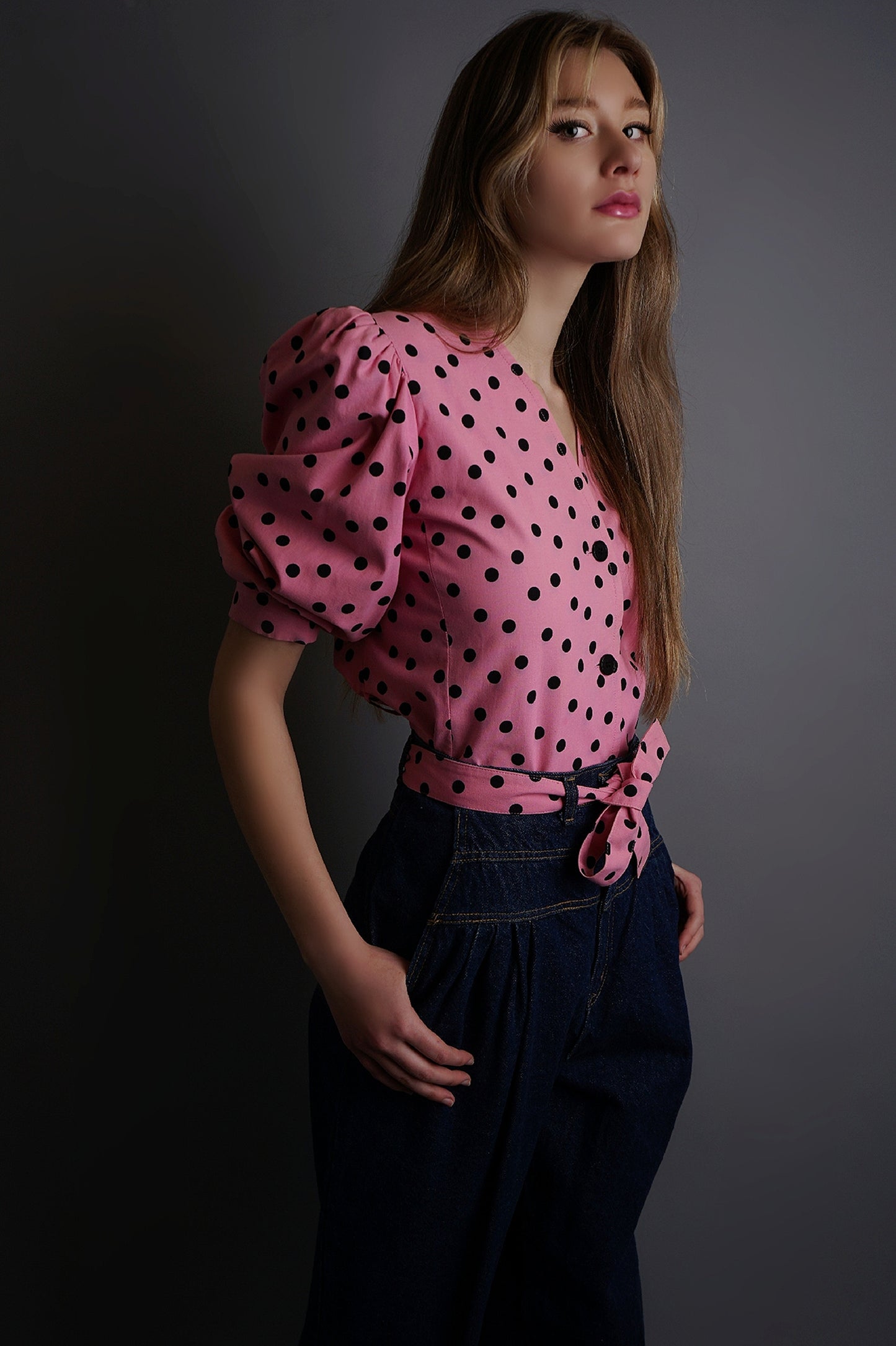 Guy Laroche Polka Dot Blouse