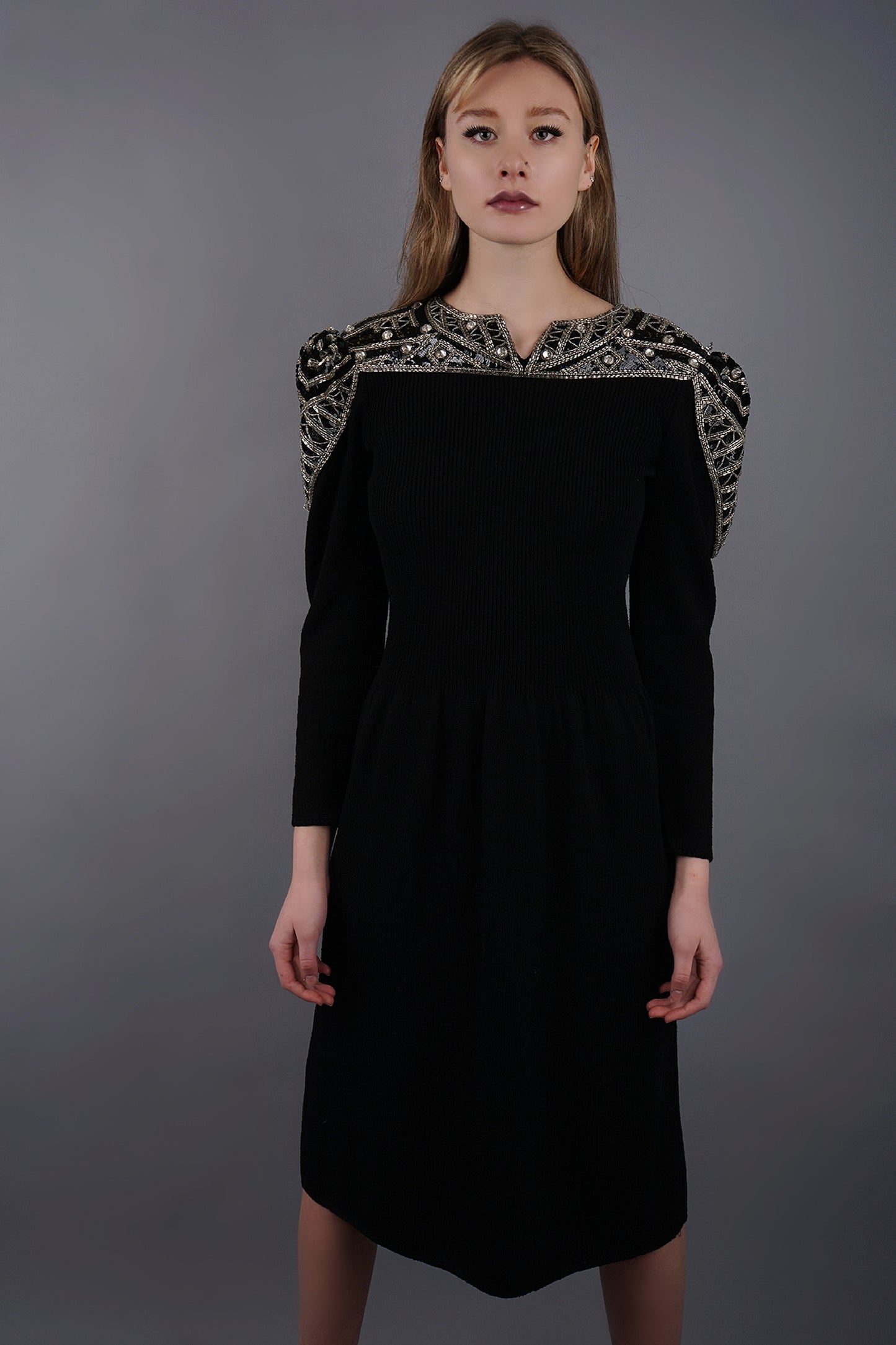 Vintage St. John Beaded Knit Dress