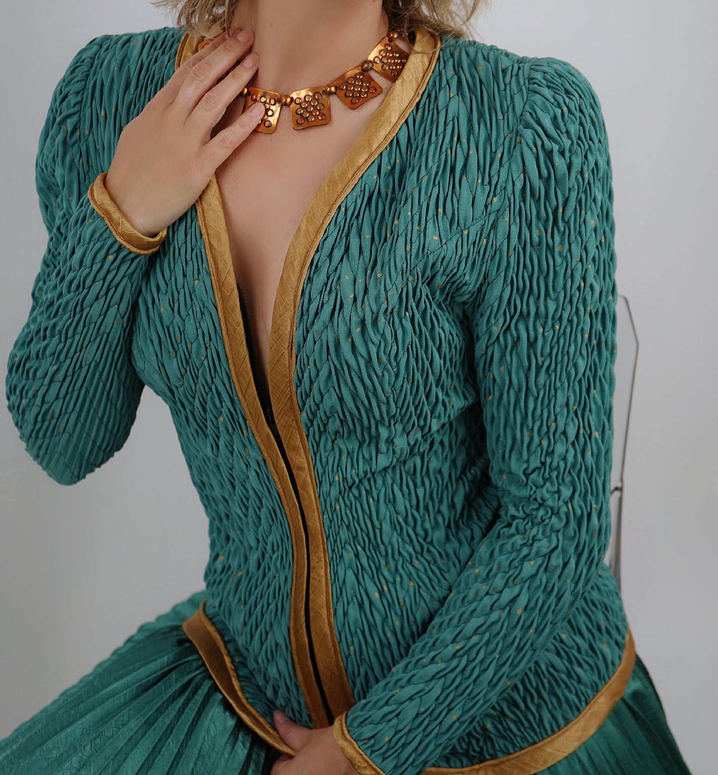 Vintage Jeanne Marc Smocked Jacket