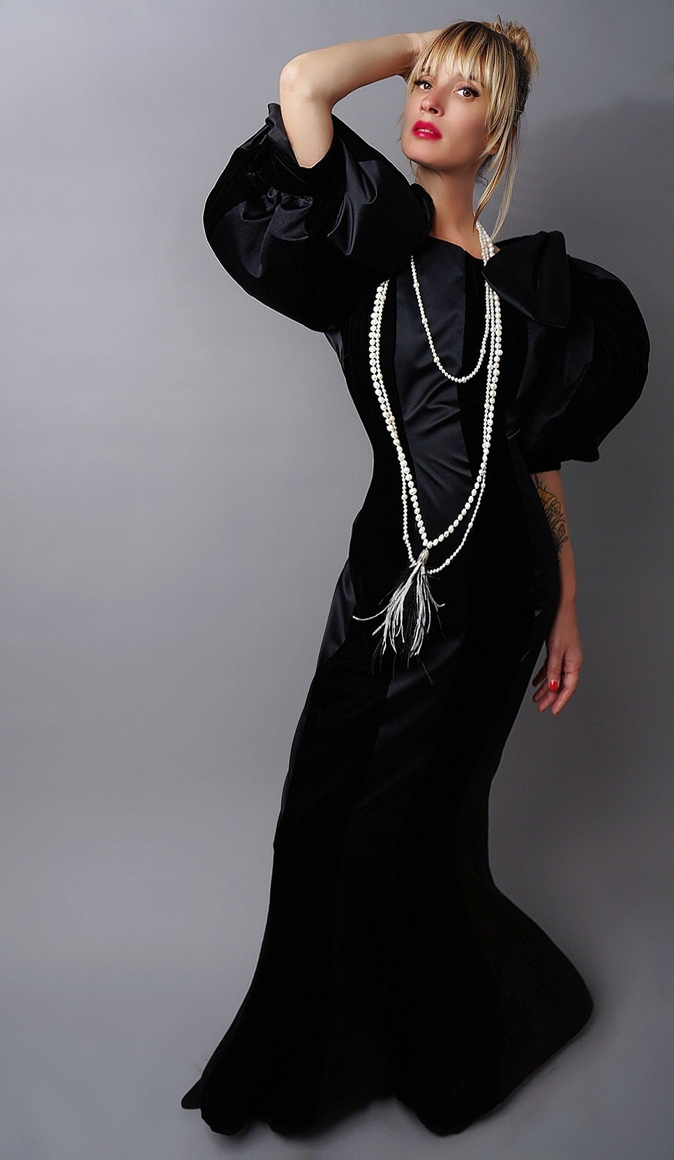 Vintage Givenchy Puff Sleeve Gown - S