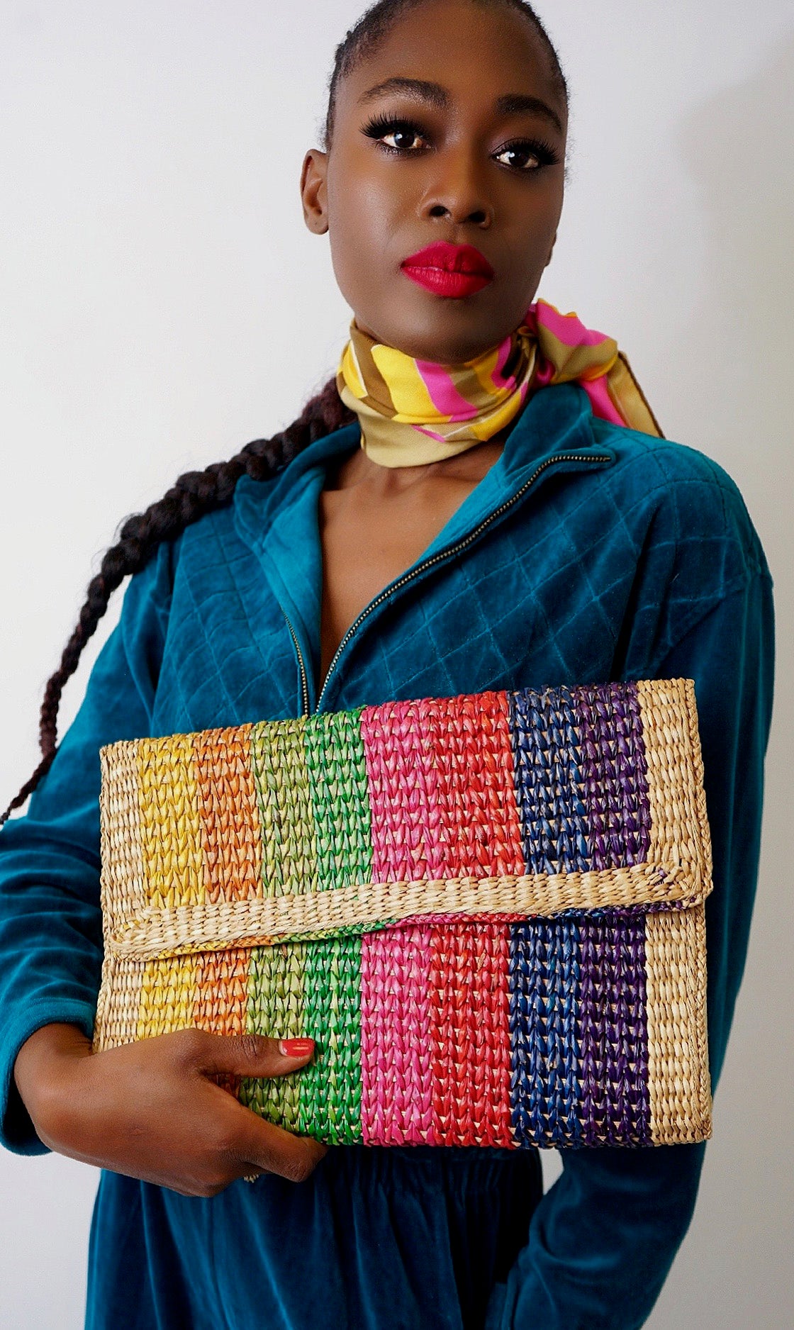 Vintage Velour Quilted Jumpsuit - M