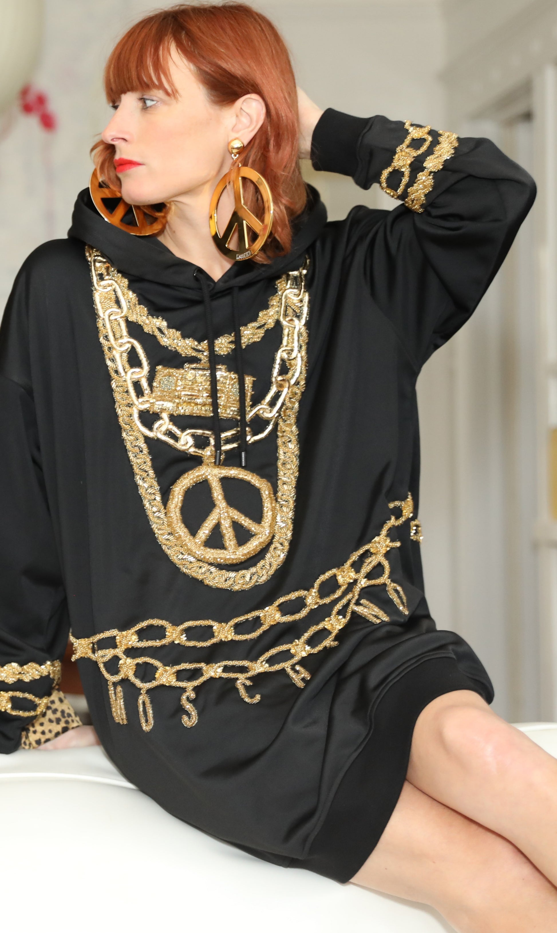 Moschino Embroidered Sweatshirt Dress Moschino Embroidered Sweatshirt Dress