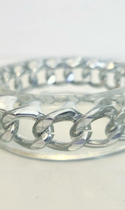 Chainlink Clear Lucite Bangle