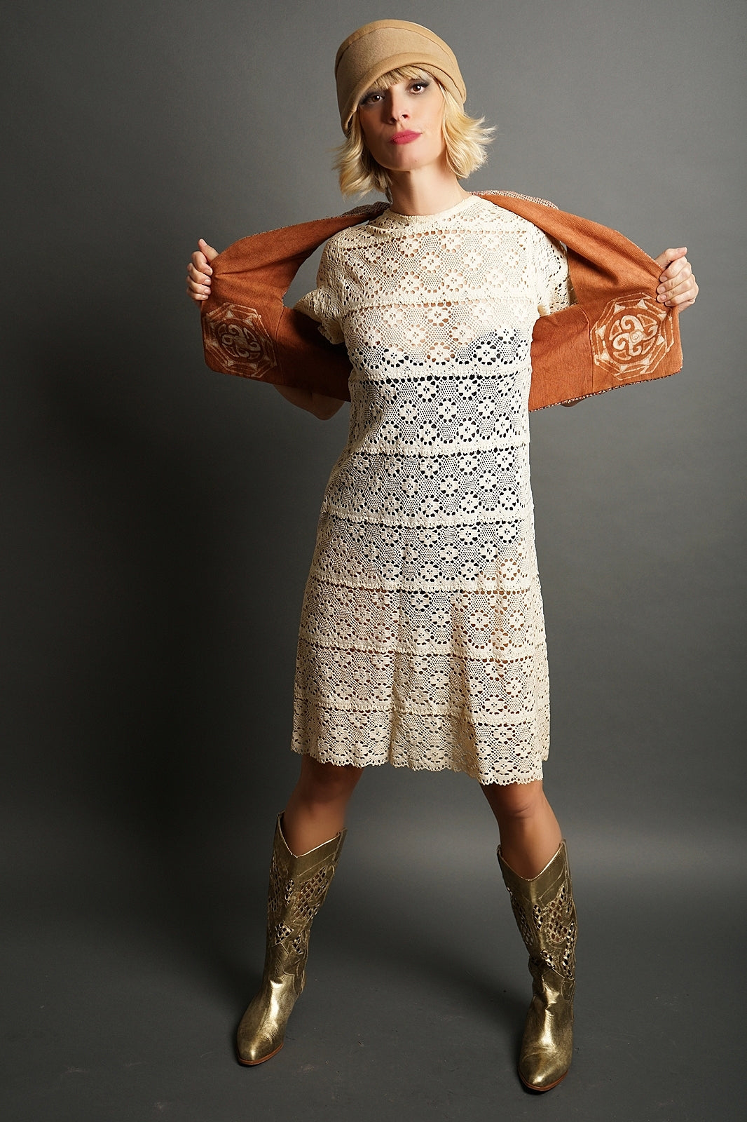 Vintage Cream Crochet Dress Vintage Cream Crochet Dress