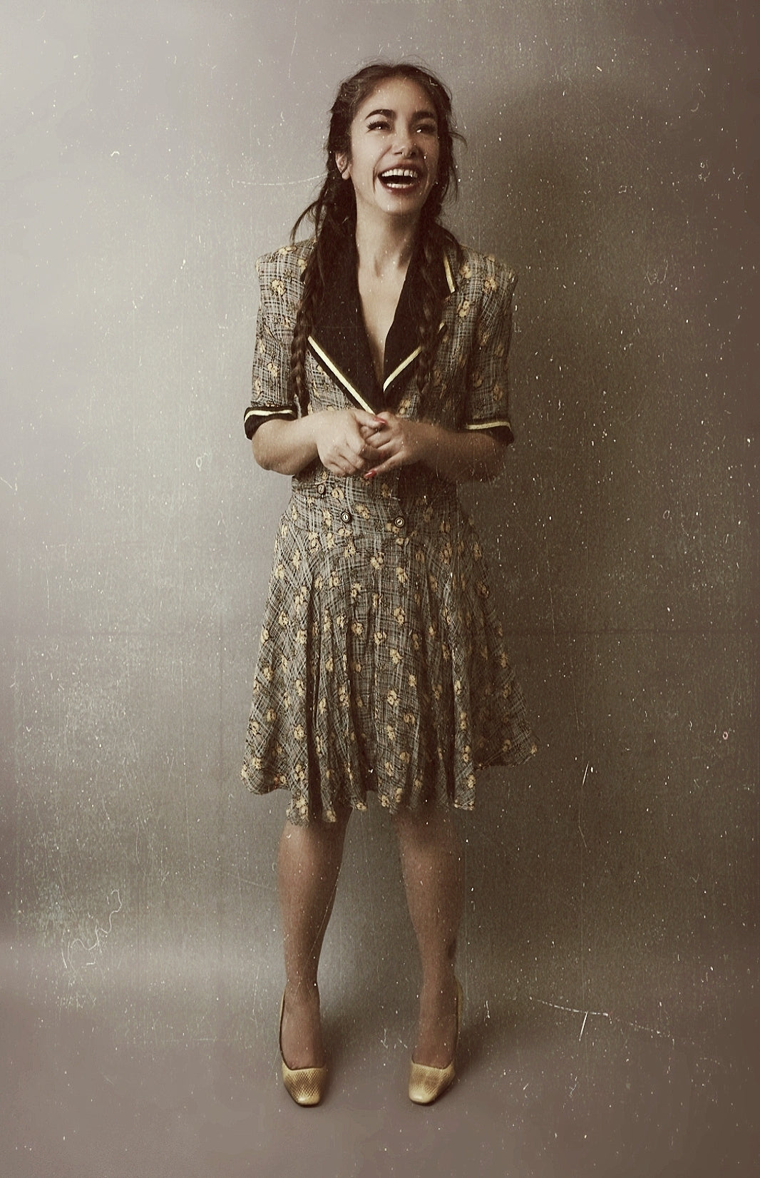 Vintage Floral Sailor Dress - M Vintage Floral Sailor Dress - M