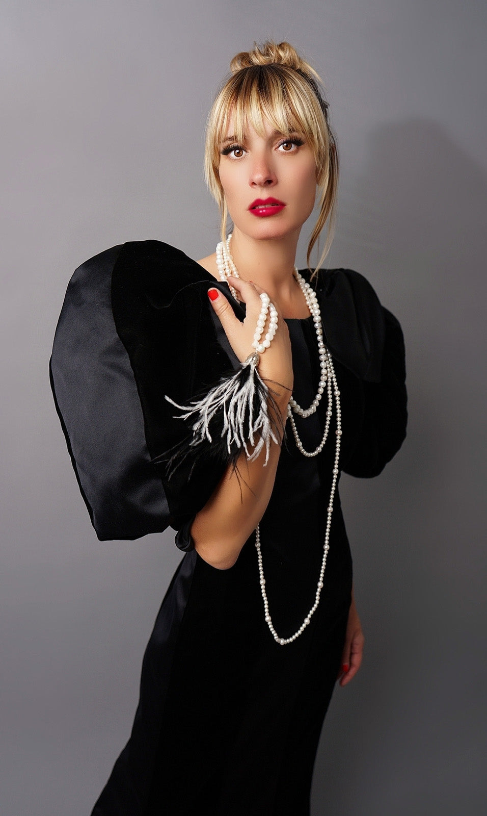 Vintage Givenchy Puff Sleeve Gown