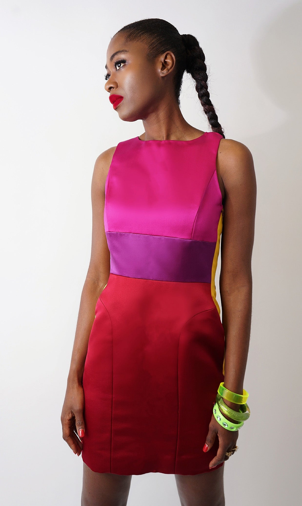 Vintage Oscar De La Renta Color-block Dress - S Camille Design SF Vintage Oscar De La Renta Color-block Dress - S Camille Design SF