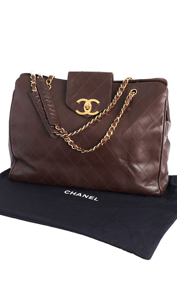 Chanel Brown Supermodel Tote
