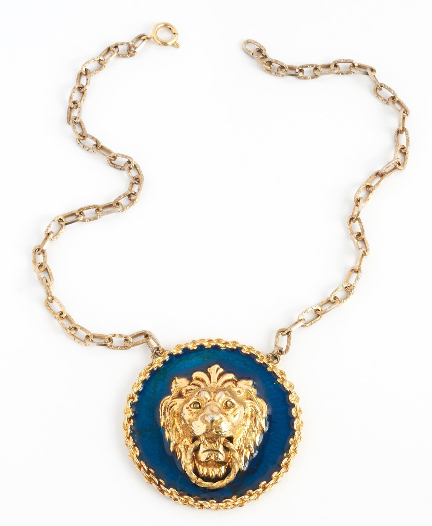 Accessocraft Lion Head Enamel Necklace