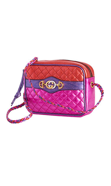 Gucci Quilted Metallic Camera Bag