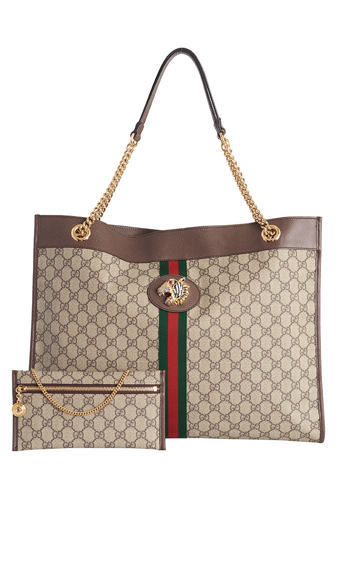 Gucci Beige Brown Guccissima Coated Canvas Tiger Tote Bag in -  Denmark