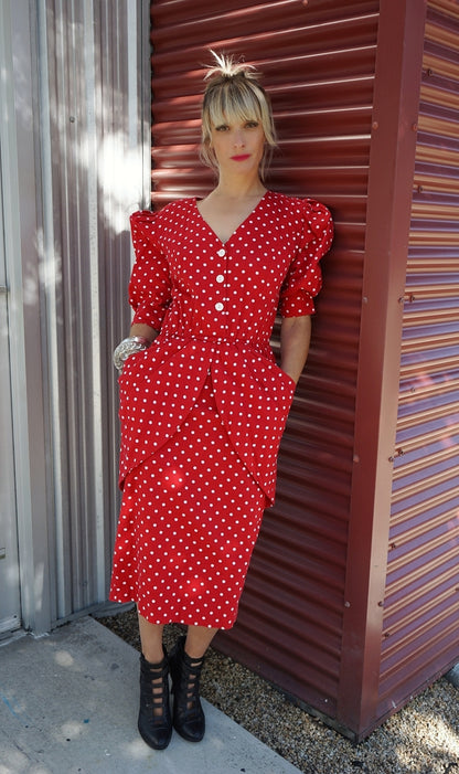 Vintage Polka Dot Dress - 4/6