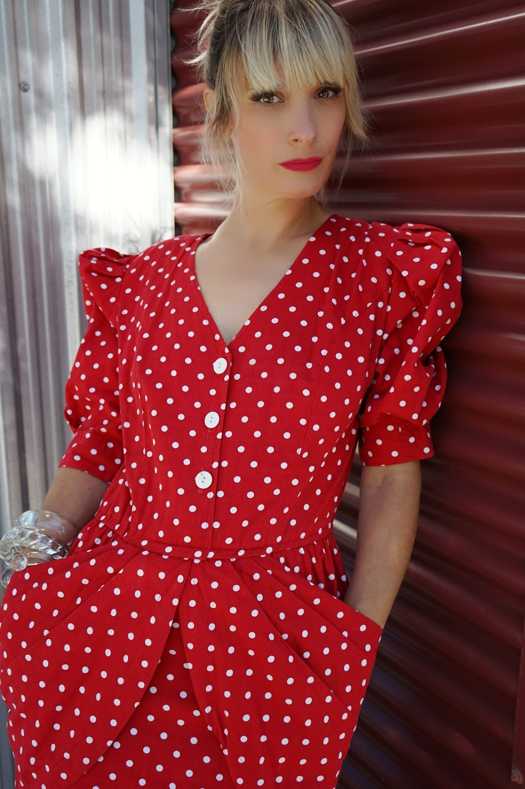 vintage red polka dot dress Vintage Polka Dot Dress